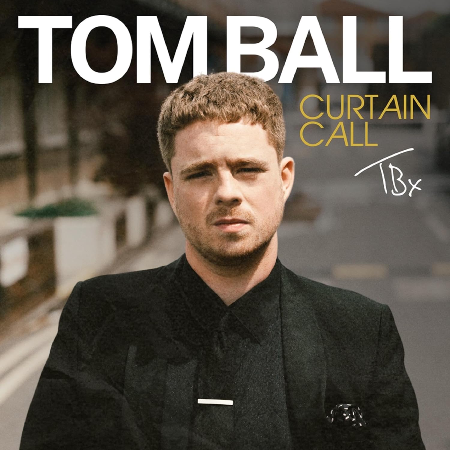 CD cover for Tom Ball’s “Curtain Call” featuring a portrait of the artist.