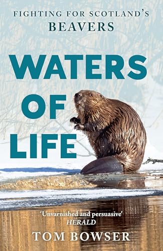 Book cover featuring a beaver standing on a log in water.