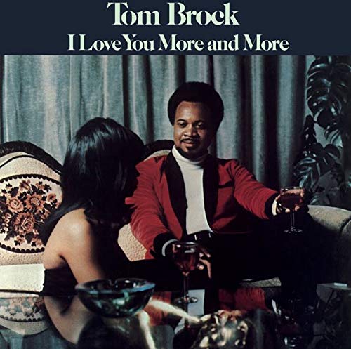 Album cover featuring Tom Brock with a woman in a vintage living room.