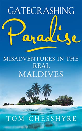 Book cover: "Gatecrashing Paradise" with a tropical island scene.