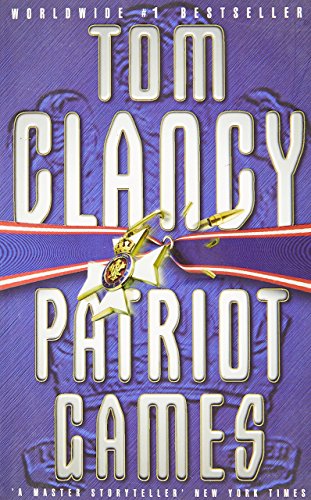 Book cover for "Patriot Games" by Tom Clancy, featuring a military badge.
