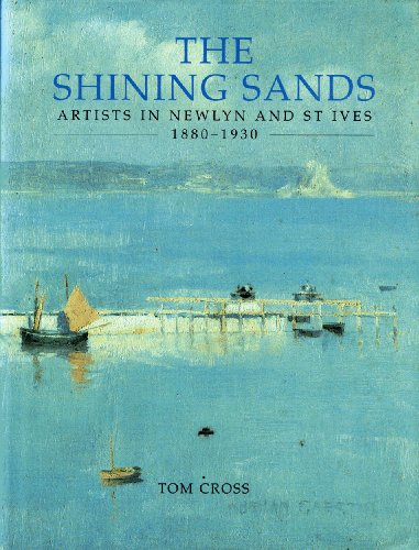 Book cover: “The Shining Sands” with coastal painting of boats and pier.