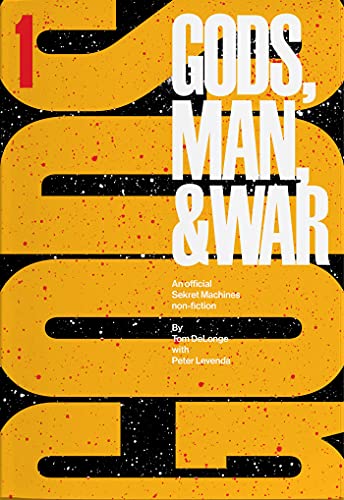 Book cover: "Sekret Machines: Gods, Man & War," volume one, yellow background.