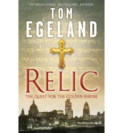 Book cover for “Relic” featuring a cross and city skyline.