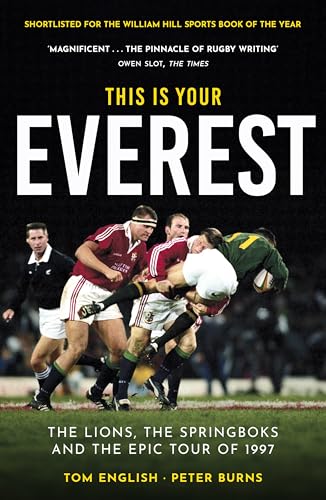 Book cover: rugby players in action, titled "This is Your Everest".