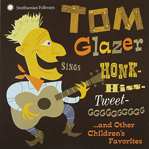 CD cover for Tom Glazer’s children’s album with cartoon musician.