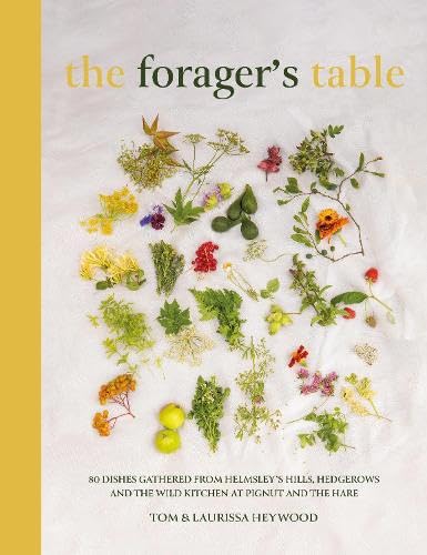 Cookbook cover, “The Forager’s Table”, with scattered wildflowers and greenery.