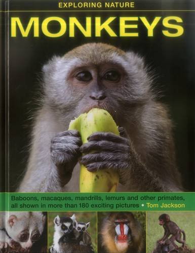 Book cover featuring a monkey holding a banana, titled "Monkeys.