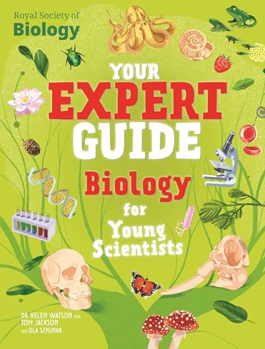 Book cover titled Your Expert Guide: Biology for Young Scientists with various nature illustrations.