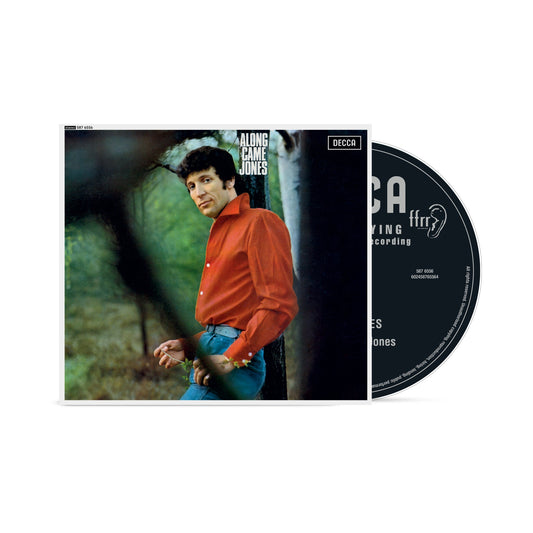 Tom Jones album cover and CD, featuring a man in a red shirt.