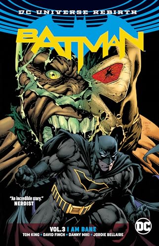 Batman and Bane face off on the cover of a graphic novel.