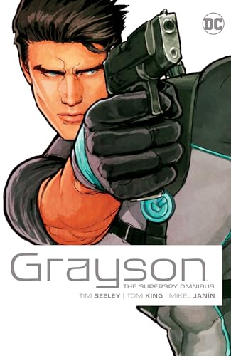 Comic book cover featuring a determined man holding a gun, titled "Grayson.