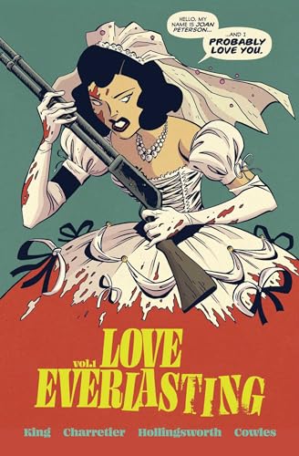 Bloody bride holding a rifle, comic book cover, "Love Everlasting Vol. 01".