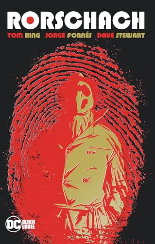 Red and black cover art featuring a masked figure in a yellow coat.