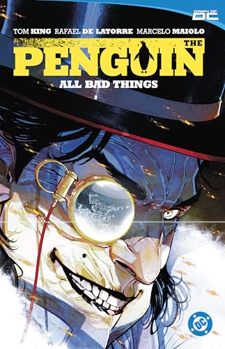 Comic book cover featuring The Penguin with a monocle and sinister grin.