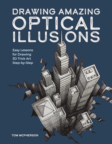 Book cover featuring a drawing of a crumbling cityscape illusion.