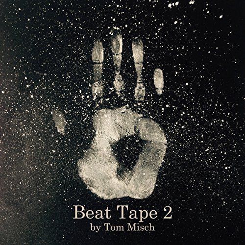 A vinyl record cover featuring a handprint in white dust on a black background.