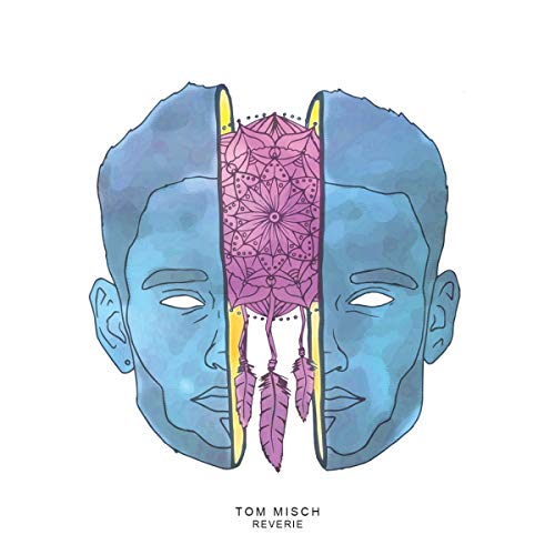 The image shows a blue illustration of a man's face split open, revealing a pink mandala inside.