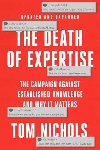 Red book cover with white text and speech bubble graphics.