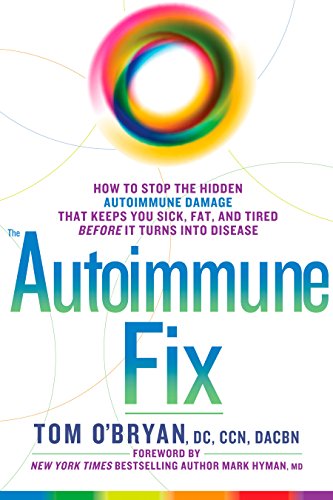Book cover with colorful rings and large green text: "The Autoimmune Fix.