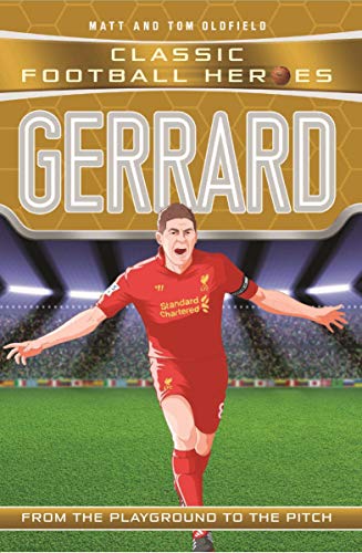 Book cover featuring Steven Gerrard in a Liverpool football kit.
