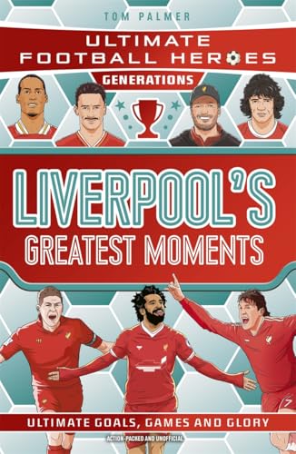 Book cover featuring illustrated Liverpool football players and a trophy.