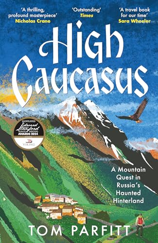 Book cover showing a mountain landscape, a small village, and a flying eagle.
