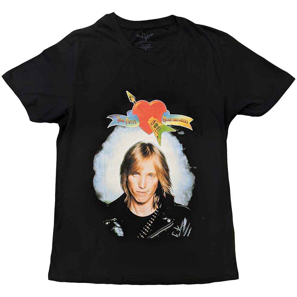 Medium unisex t-shirt featuring Tom Petty & The Heartbreakers' first album cover art.