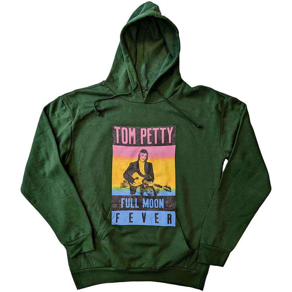 Dark pullover hoodie featuring Tom Petty’s *Full Moon Fever* album artwork.