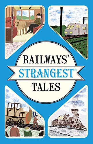 Book cover with illustrated scenes of trains, animals, and people.
