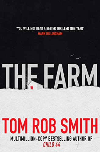 Book cover for "The Farm" with a house silhouette in snow.