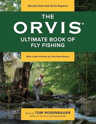 Book cover: "The Orvis Ultimate Book of Fly Fishing" with a fisherman.
