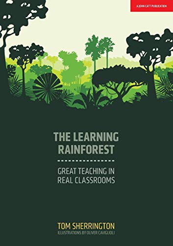 Book cover with green rainforest illustration and white text title.