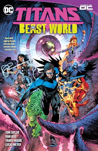 Comic book cover featuring the Titans team facing a monstrous threat.