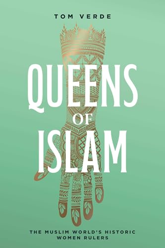 Book cover: “Queens of Islam” with a golden hand and ornate design.