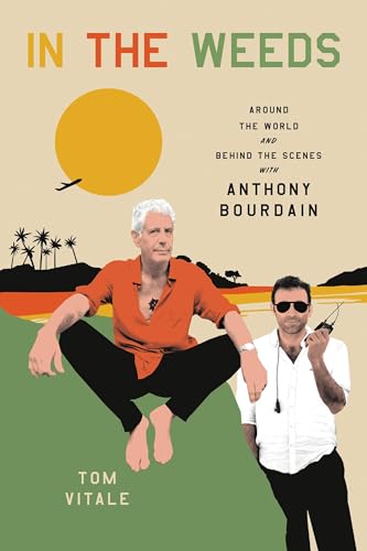 Book cover featuring Anthony Bourdain and Tom Vitale, illustrated style.