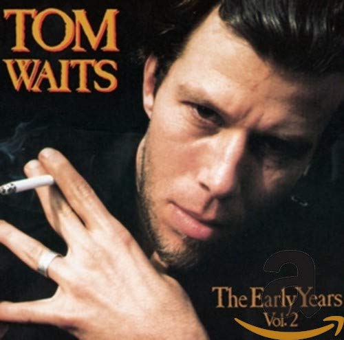 Tom Waits album cover, close-up of a man smoking a cigarette.