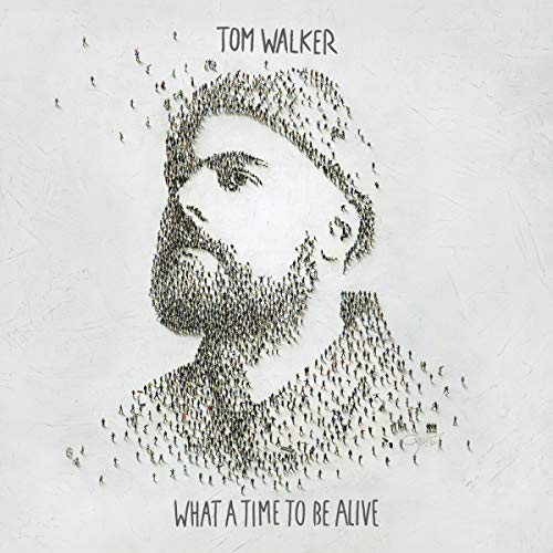 Tom Walker album cover: a portrait composed of many tiny people.