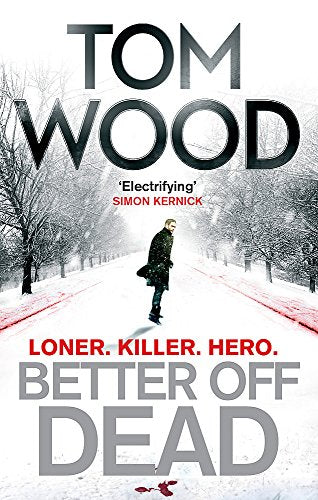 Book cover featuring a man in a black coat on a snowy road.
