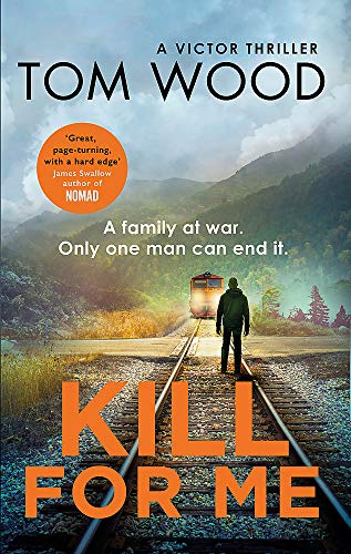 Book cover: man by train tracks, mountains in background, red title.