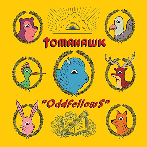 “Tomahawk - Oddfellows” CD cover with animal illustrations in wreaths.