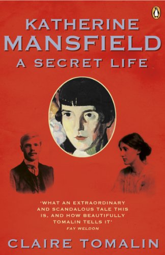 Book cover for Katherine Mansfield: A Secret Life featuring portraits on a red background.