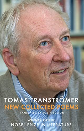 Book cover featuring portrait of Tomas Tranströmer, Nobel laureate.
