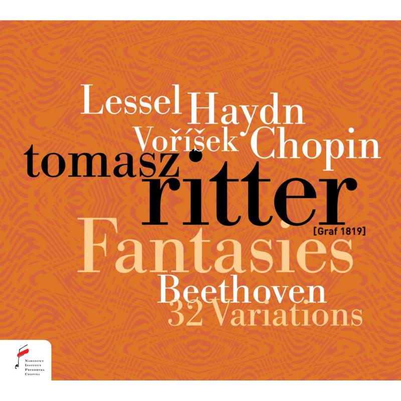 CD cover for Tomasz Ritter’s “Fantasies” featuring composers’ names.