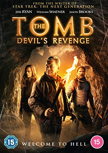 DVD cover for "Tomb Devil's Revenge" featuring three people in a cave.