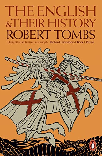 Book cover: "The English & Their History" featuring a knight on horseback.