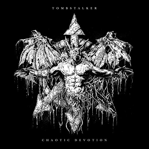 Black and white album cover with detailed, grotesque demonic figure.