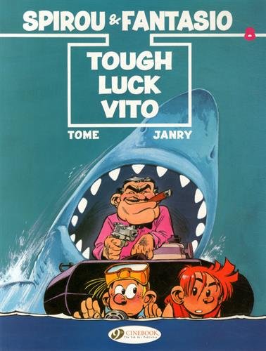Spirou & Fantasio Vol. 8" cover: shark, man with gun, and two boys.