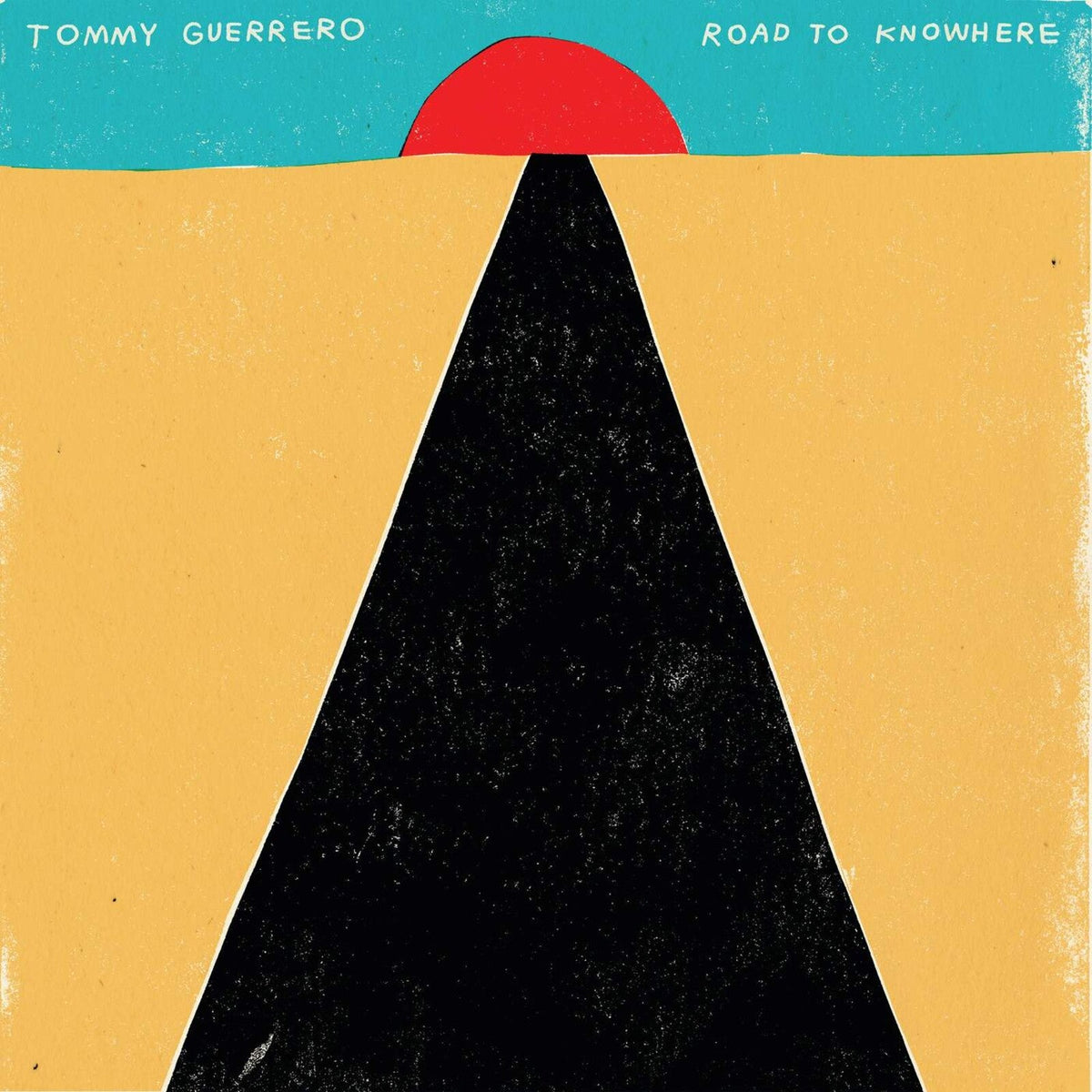Album cover: black triangle, red sun, yellow and blue background.