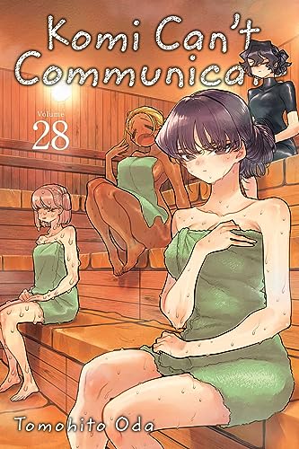 Four women wrapped in towels sit inside a wooden sauna on this manga cover.